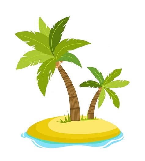 Palm Tree on an island